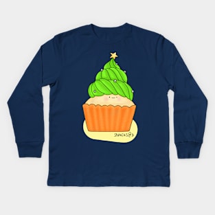 ChristmasTree Cupcake Kids Long Sleeve T-Shirt